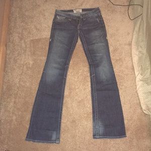 Big Star Denim Jeans 27 waist XL length. 28x36